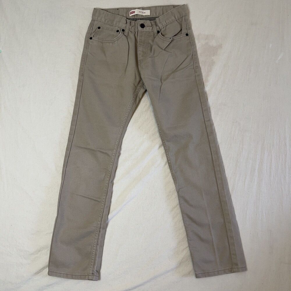 Levi's 511 28 x 28 Slim Beige Denim Blue Jeans Black Tag